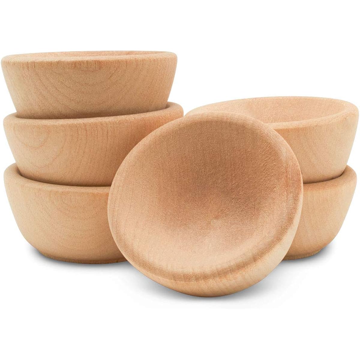 Woodpeckers Wooden Craft Bowls Unfinished 2-1/2" Set of 25 Crafting & Sorting Spices/Nuts/Seasoning Bowls for Craftsman Board