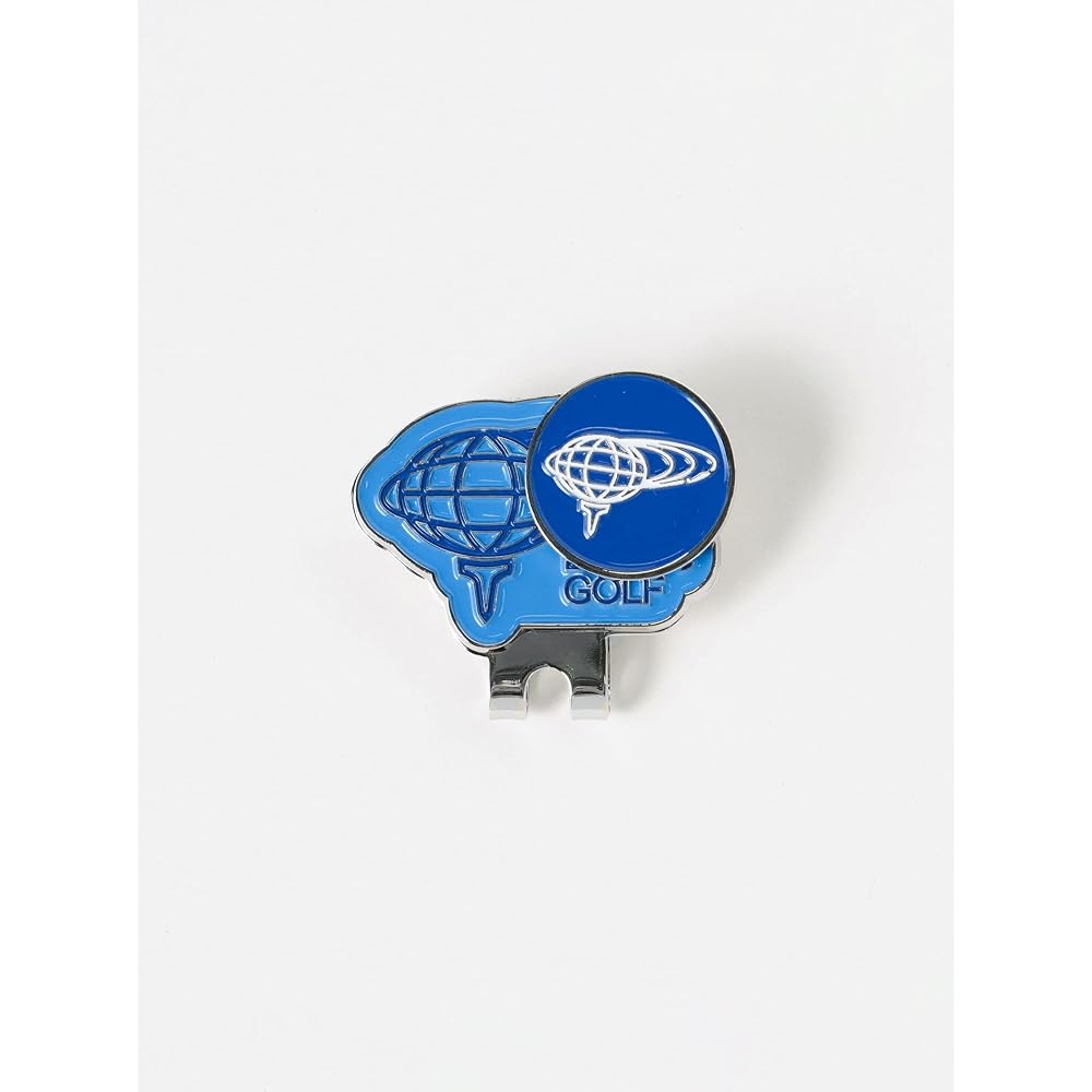 [Beams Golf] Short Sleeve TEE Clip Marker Earth Logo 2 Men's BLUE -