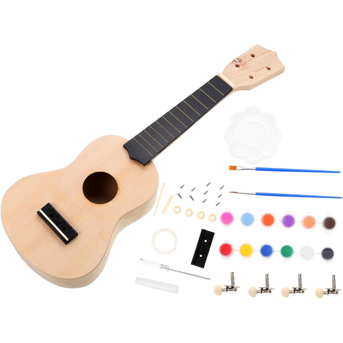 Vaguelly 4 Set DIY Guitar Paint Ukulele Kit DIY Ukulele DIY Ukulele Kit Your Kit Ukulele Kids Suit