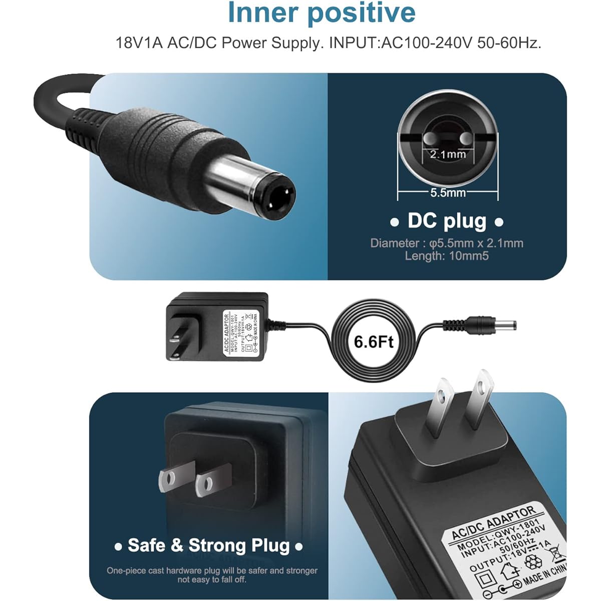 18V DC Power Cord Charger Adapter Charger for Schumacher Instant XP2260