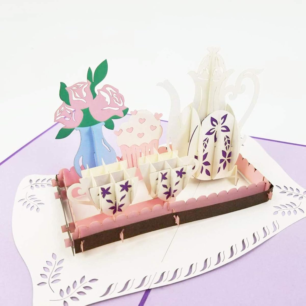 Tea Party Pop Up Cards 3D Pop Up Greeting Cards - Birthday Party Celebration for Son/Daughter/Girl/Boy/Husband/Wife | Pop Card Express (Tea Party Pop Up Cards)