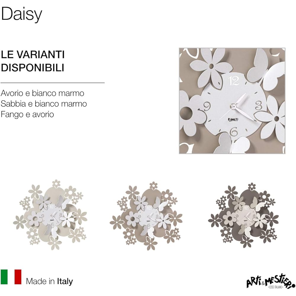 ARTI & MESTIERI Wall Clock "Daisy" daisy 0OR3510C163-CN