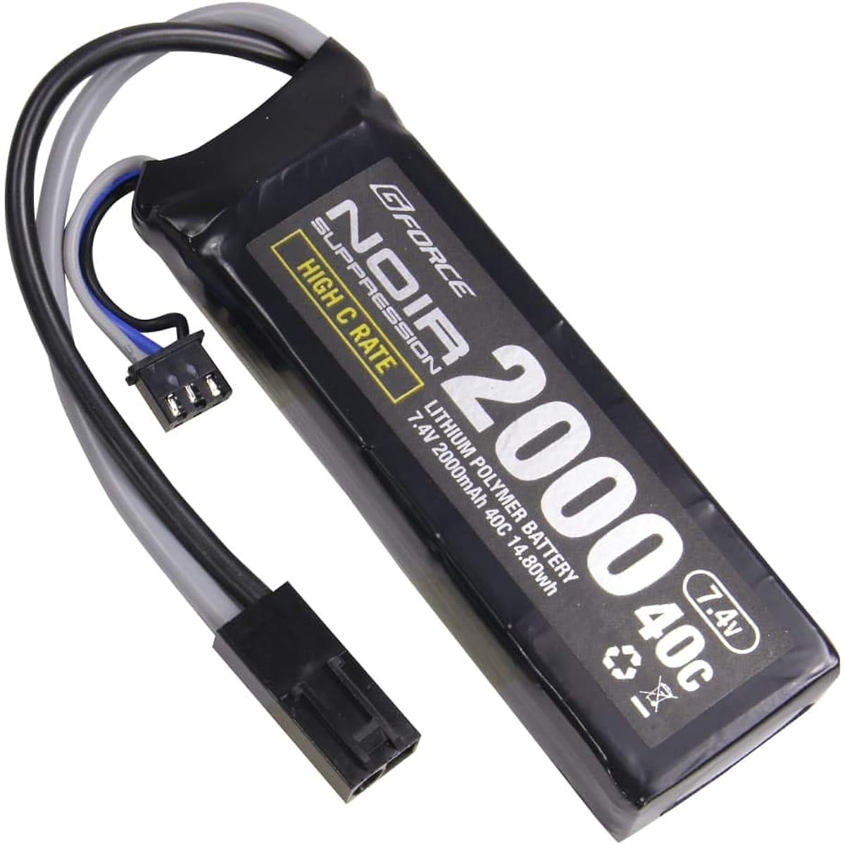 GFORCE Lipo Battery 7.4V 2000mAh 40c Mini S Compatible Size [Parallel Import]