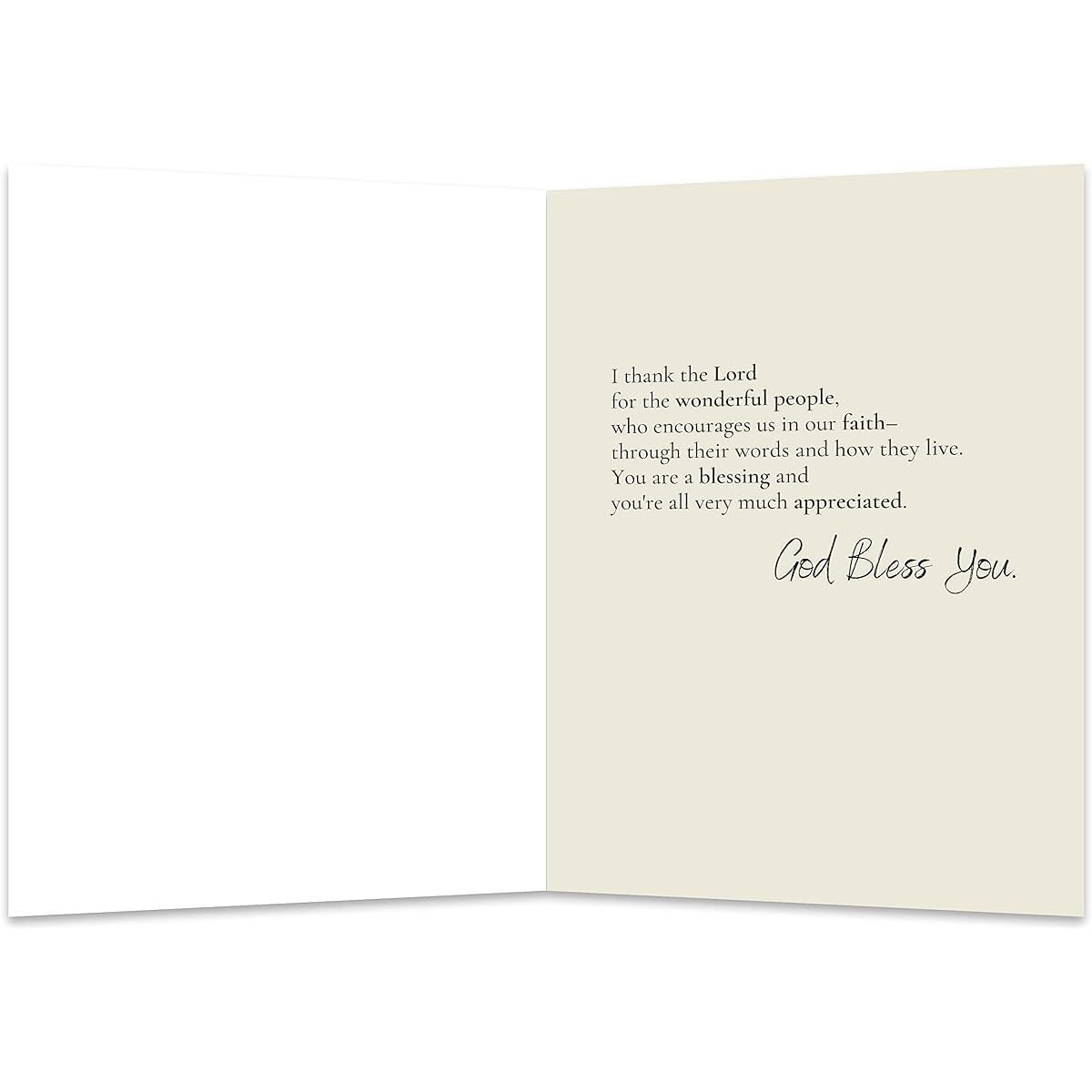 Gift cards (single cards) to express gratitude to pastors, pastors, church staff, volunteers, and clergy.