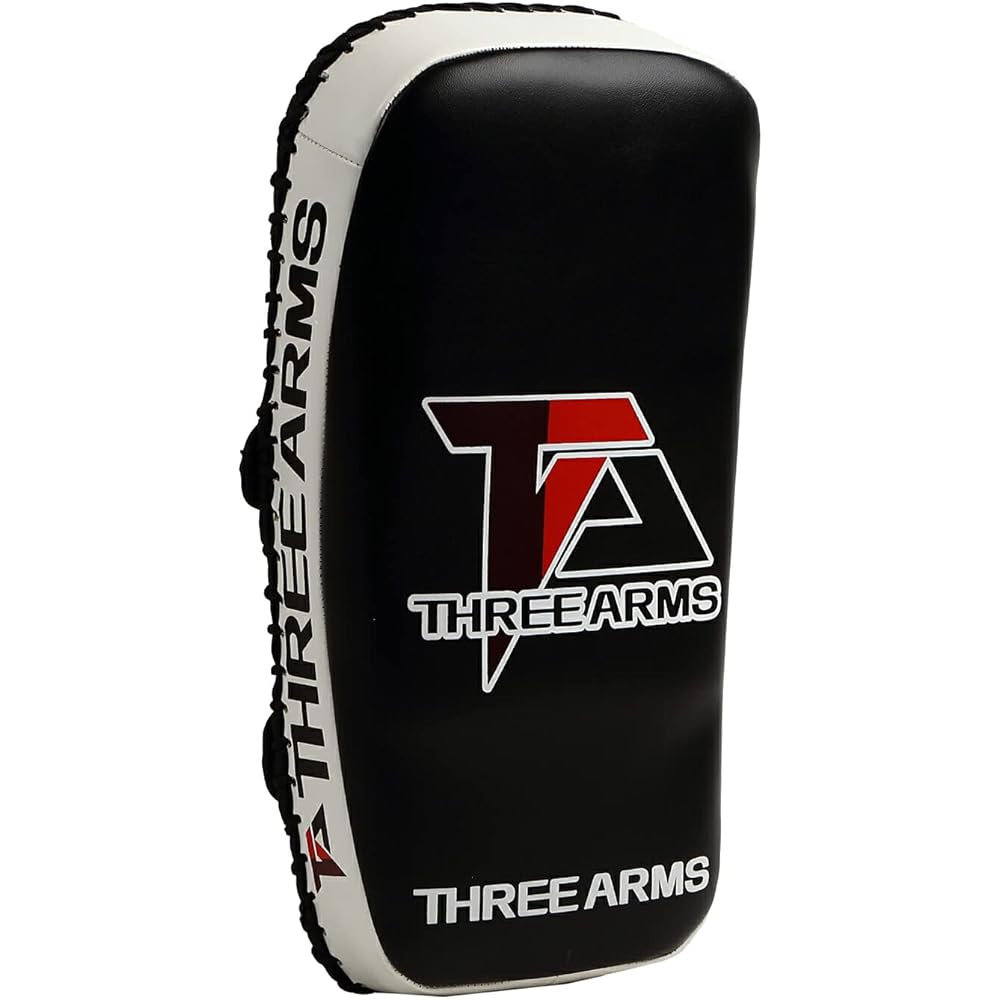 THREE ARMS Kick Mitts Set of 2 (Free Size/Adult) Absorbs Strong Kick (Mitt Hitting/Kickboxing/Karate/Martial Arts) 3 Arms