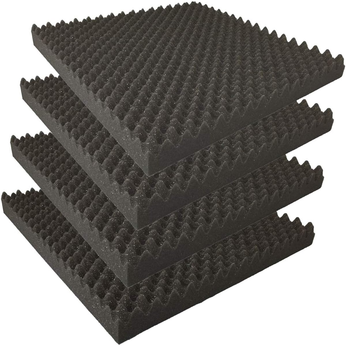 Urethane sound absorption board ZS, uneven wave pattern, thickness 50mm, size 1000mm x 1000mm, 4 pieces [Made in Japan with peace of mind]