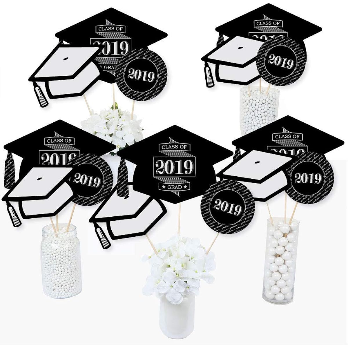Graduation Gifts - 2019 Graduation Party Centerpiece Sticks - Table Toppers - Set of 15