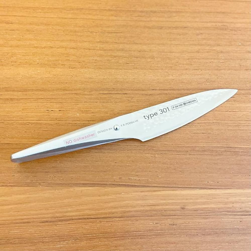 Porsche Design Hammer Knife Blade Length 142mm Hammered Pattern Type 301 Small Chef Knife Stylish Chroma P-04 HM Chroma Cook 142 mm hammered Designed By F.A. Porsche