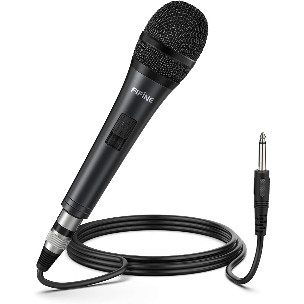 Karaoke Microphone Fifine Dynamic Vocal Microphone for Speakers Wired Handheld Mic with On/Off Switch and 14.4ft Detachable Cable (K6)