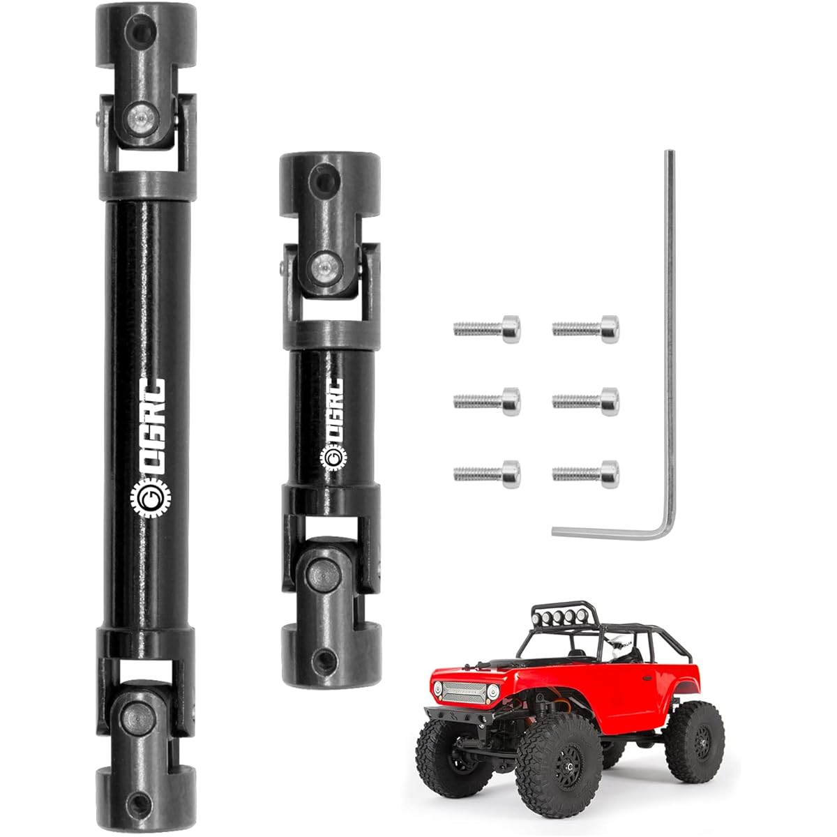 OGRC 2pcs Center Drive Shaft Steel Drive Shaft Axial SCX24 Deadbolt AXI90081 1/24 RC Crawler Car Upgrade Parts