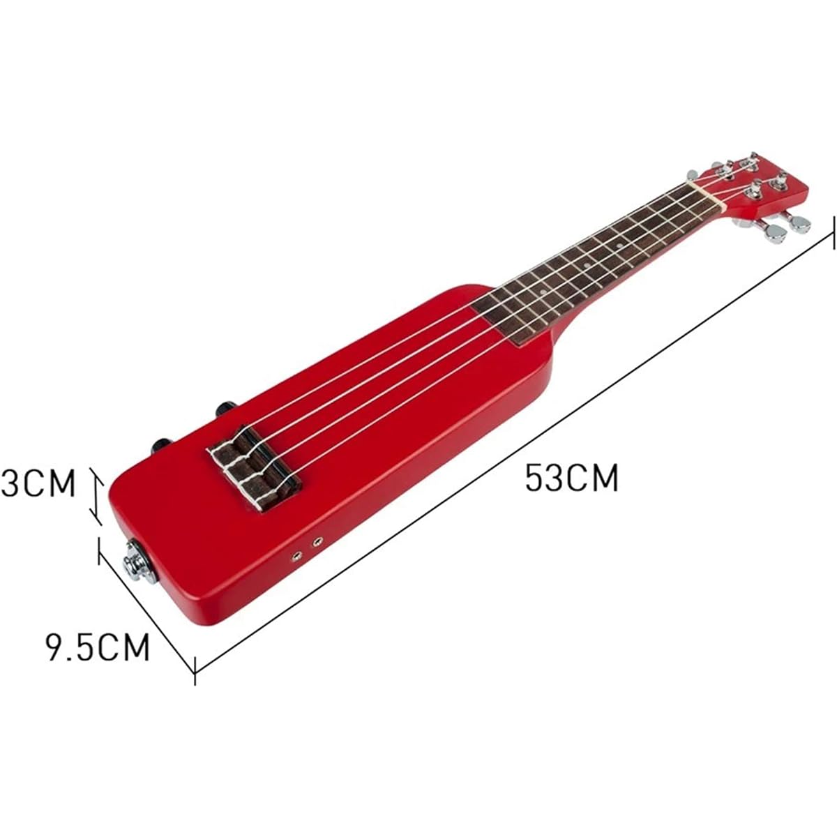 Ukulele 21 Inch Okoume Pure Wood Electric Ukulele Kit Fashion Clear Line Ukulele (Size:One Size; Color:Red)
