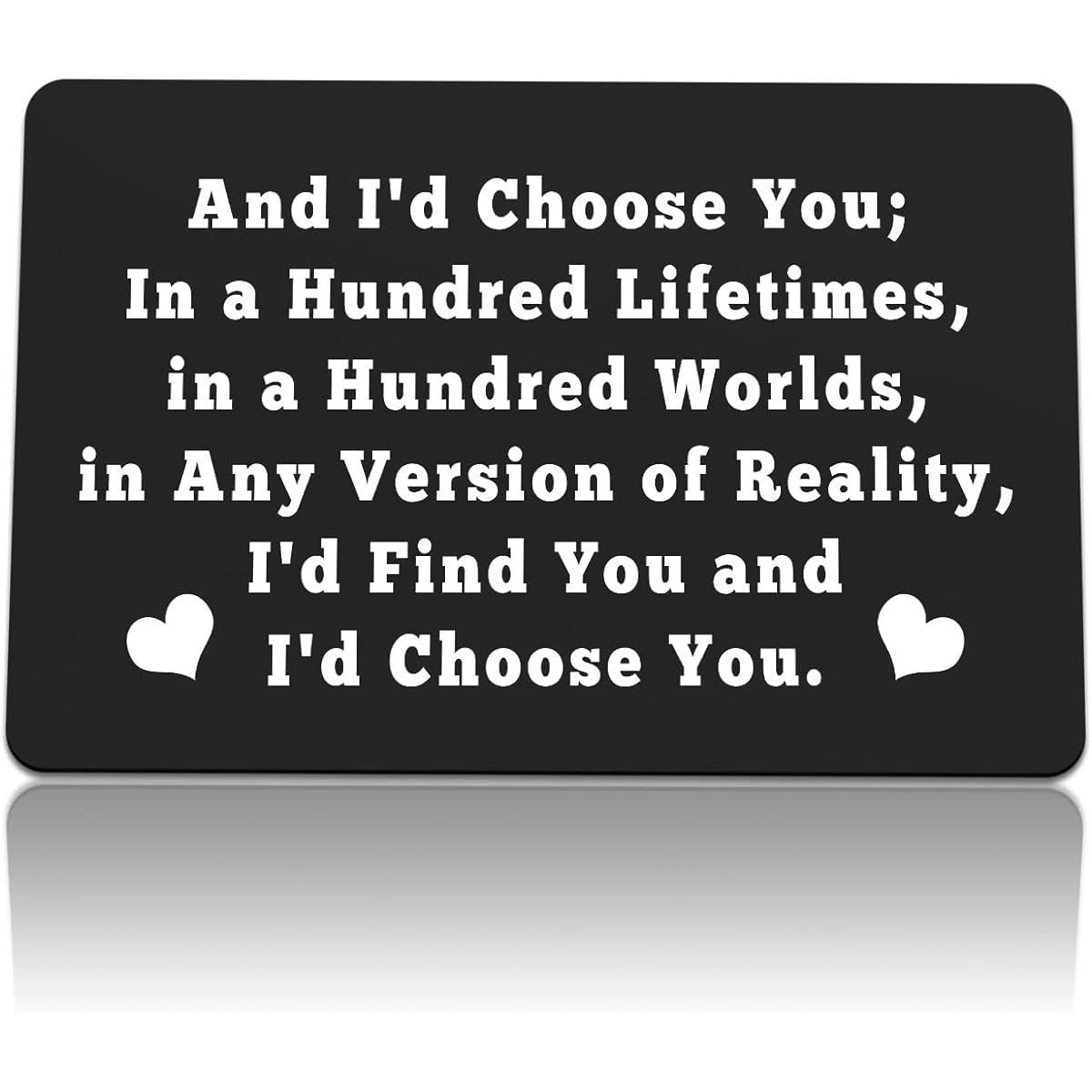 Metal Wallet Card Anniversary Card Boyfriend Husband Valentine's Day Gift for Him I d Choose You Metal Card Couple Gift Wedding Day Gift Bride Gift from Husband Wife Jewelry