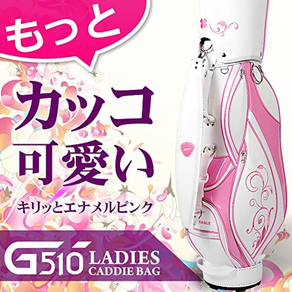 WORLD EAGLE Women's Caddy Bag G510 White/Pink [Parallel Import]