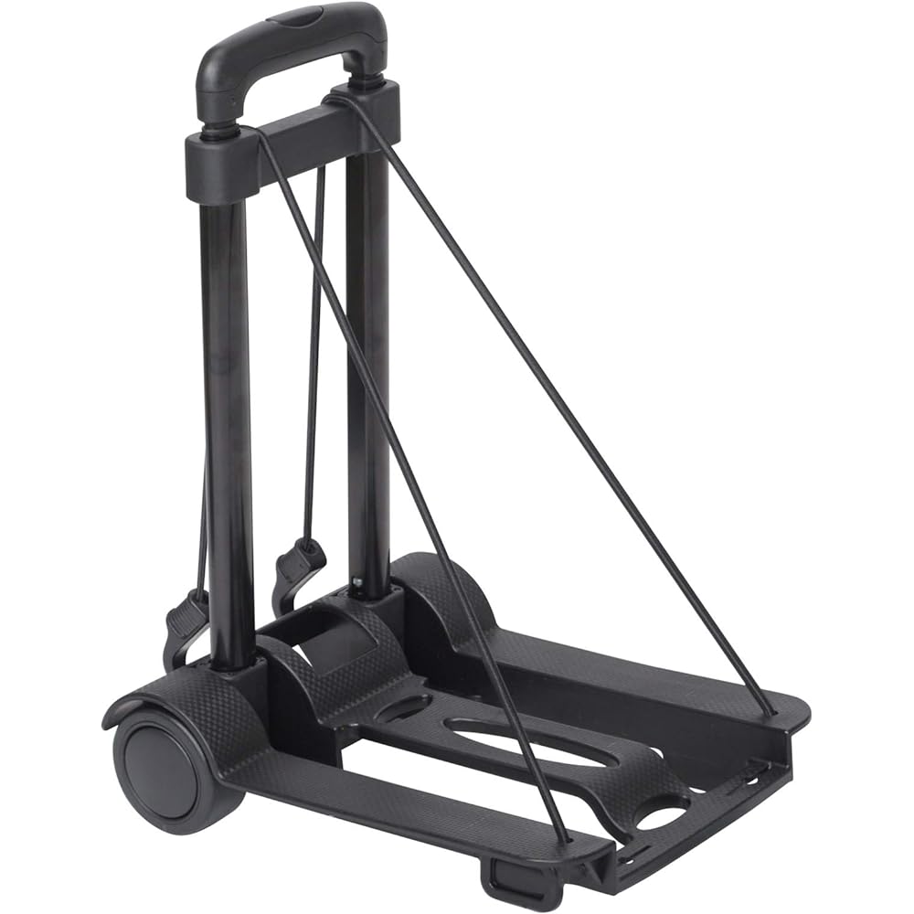 Etsumi Carry Cart Trolley 005 Load Capacity 35kg Integrated Carry Belt Black VE-6912
