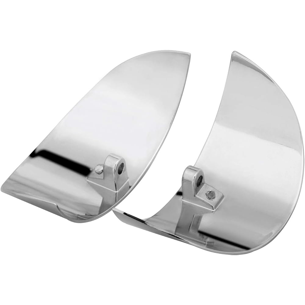 YDLMT Front Rear Turn Signal Light Visor 1 Set for Harley Touring Road King Road Glide Electra Glide Ultra Limited Heritage Classic FLHT FLST FLTR FLHR FLSTC FLHTCU Chrome