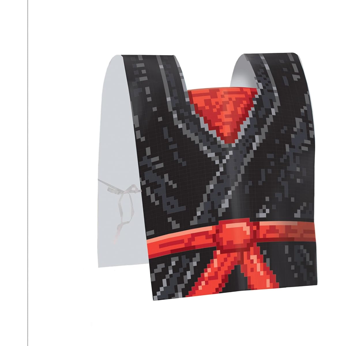 Beistle Plastic 8-Bit Ninja Vest Full Red/Black/Grey