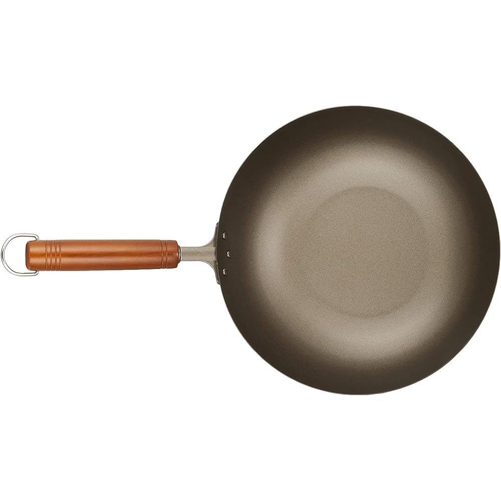 Tafuco Stir-Fry Pot, Deep Frying Pan, 30cm, For Gas Fire Only, Pure Titanium, Hasemoto, Made in Japan AIT1230