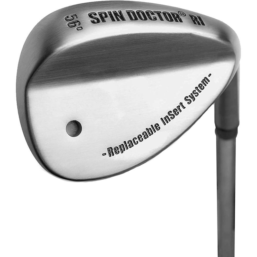 Spin Doctor RI Golf Wedges with Interchangeable Insert System | Steel Wedges | New 52° Pitching Wedge, 56° Sand Wedge, 60° Lob Wedge - Reverse Groove and Titanium Insert - Right Hand (Set of 3)