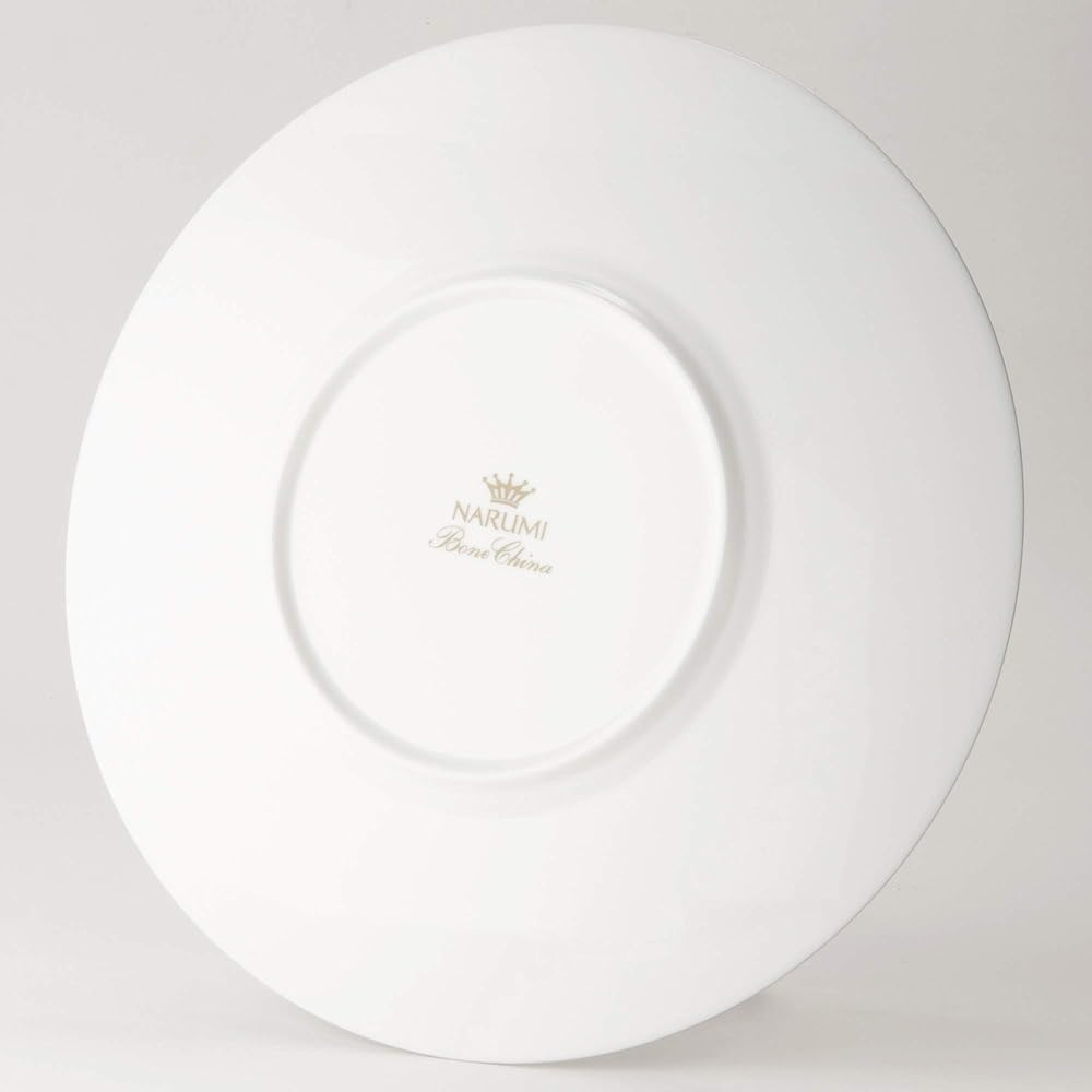 NARUMI Plate Platinum Swirl Band Platinum 24cm Made in Japan 52147-5665