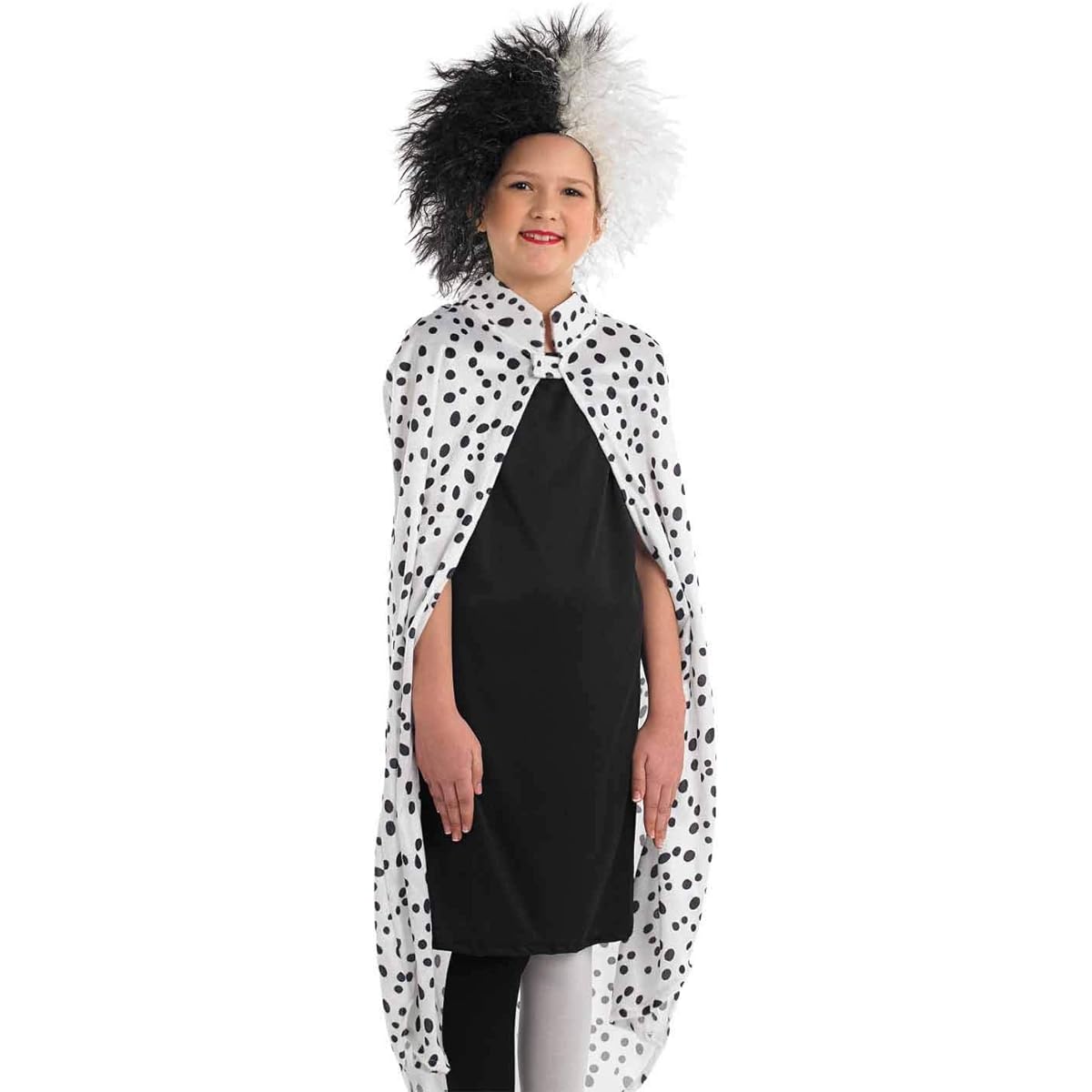 Fun Shack Dalmatian Girl Costume Kids Cosplay Villain Diva Halloween Costume Girls Sizes S M L XL