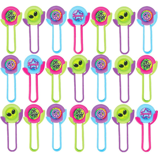 ArtCreativity Mini Disc Shooter Set of 48 Flying Disc Toys for Kids Assorted Designs Cool Outdoor Toys for Boys and Girls Goodie Bag Stuffer Party Favors for Party Themes