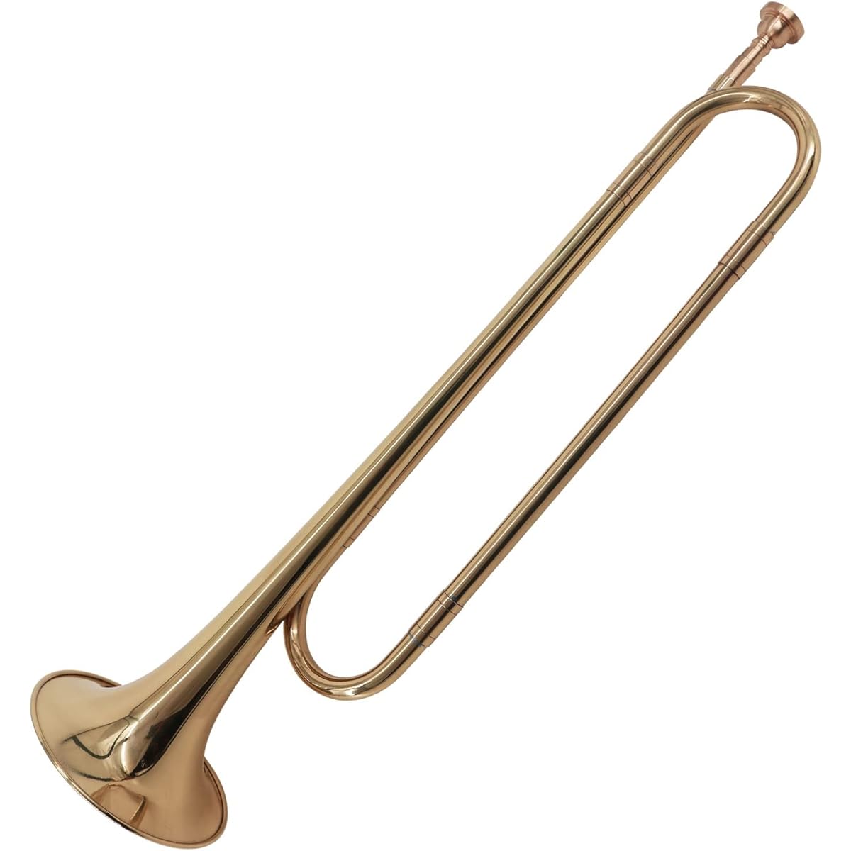B Flat Blue Call Trumpet Brass Mouthpiece for School Band Cavalry Beginner Military Orchestra