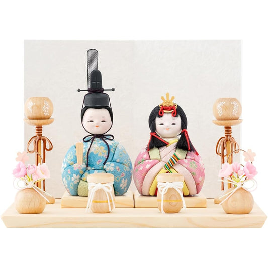 Purifua Hina Doll Compact Woodgrain Prince and Princess Decoration Chitose S Natural Sakurami 1.Wata S
