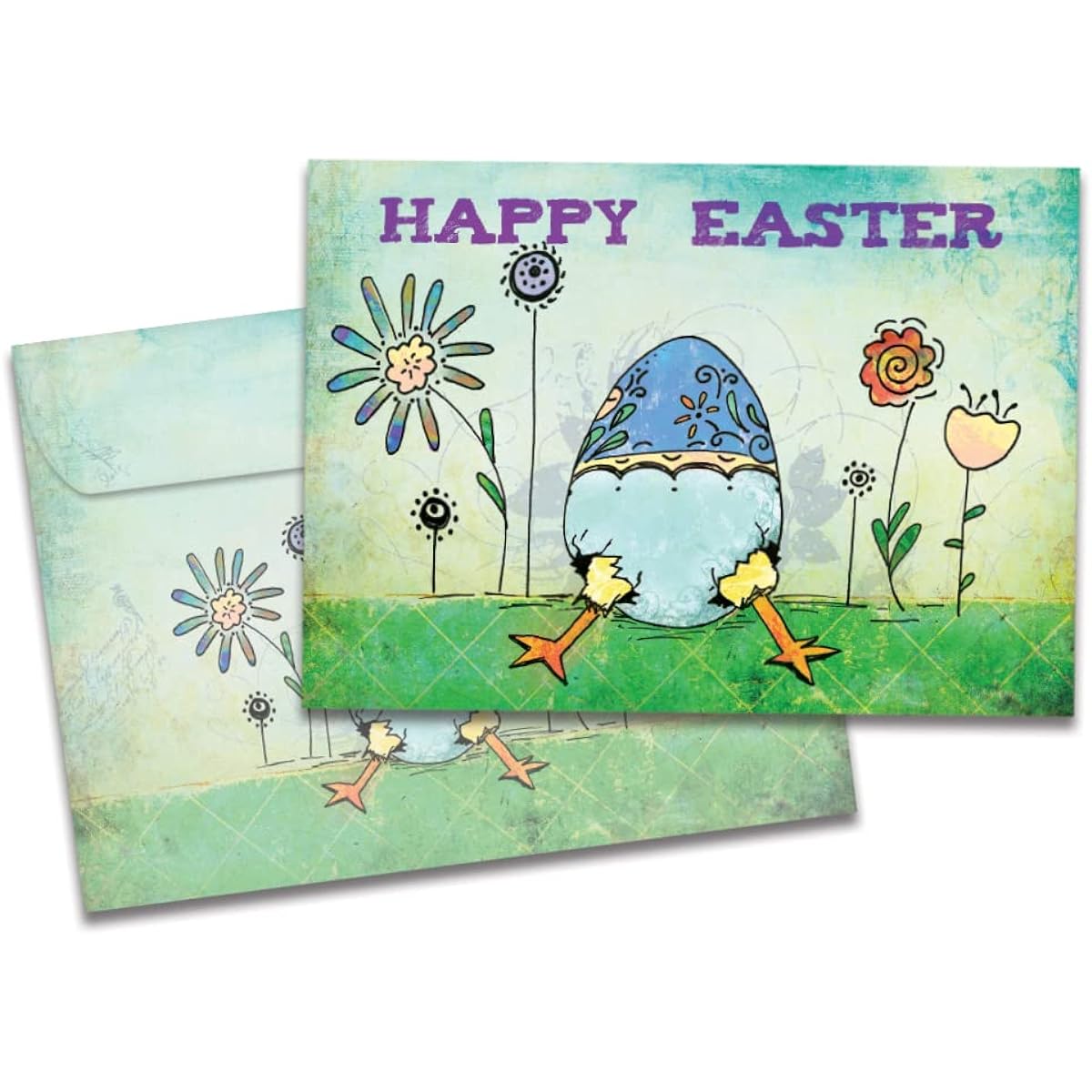 Tree-Free Greetings Easter Greeting Cards 2 Pack, Eco-Friendly, Made in the USA, 100% Recycled Paper, 5" x 7", Pleasant Surprises (GT60441)