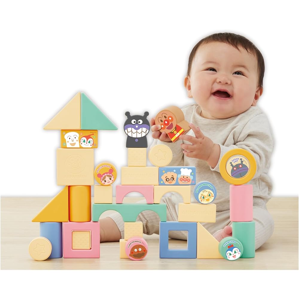 AGATSUMA Anpanman Blessings of Nature Tsumiki DX made from rice [Made in Japan] [Japan Toy Awards 2023 Excellence Award] (Target age: 0 months and older)