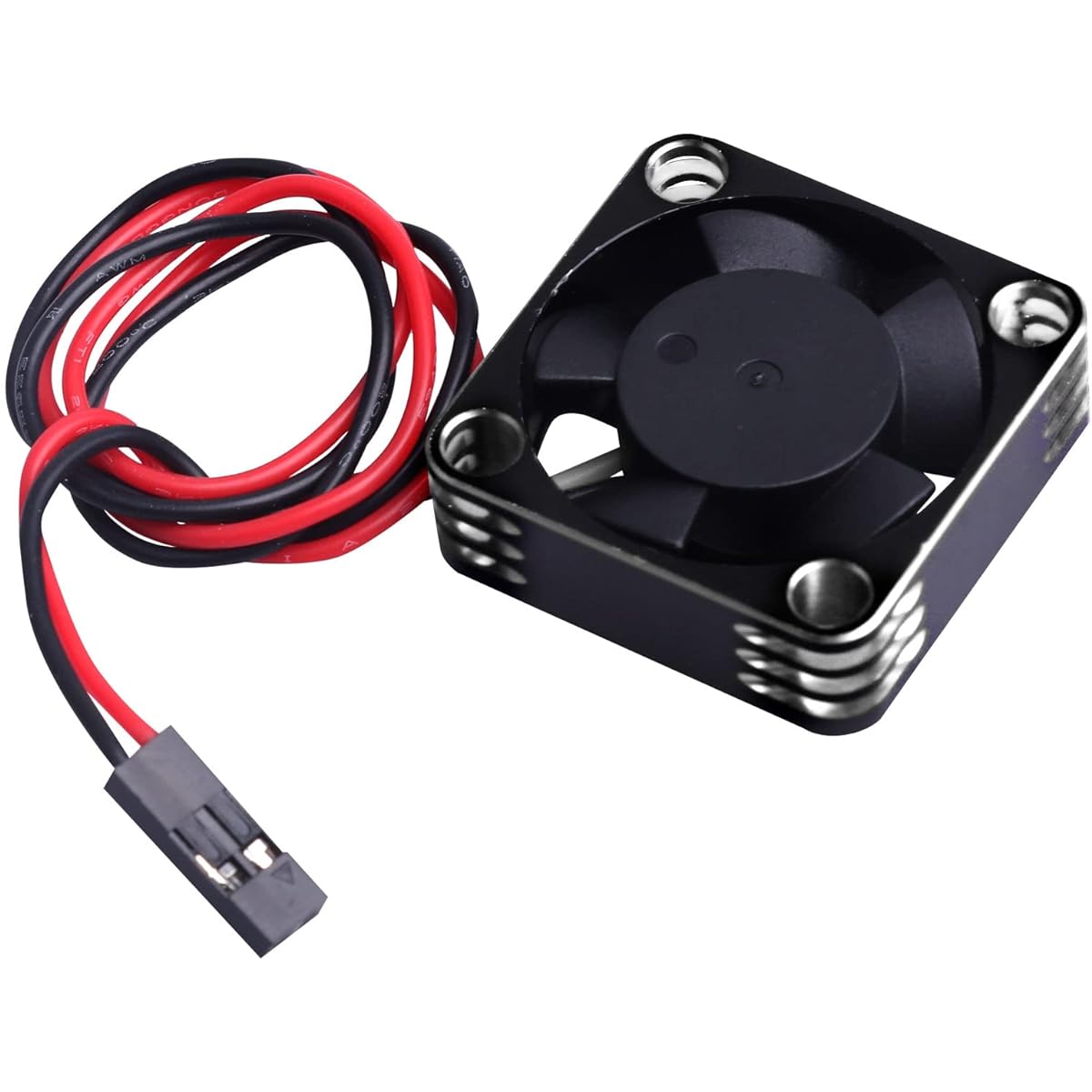 CrazyHobby 30mm RC Cooling Fan Kit Heatsink for 540 550 Brushless Motor ESC Aluminum Case (Black & Silver)