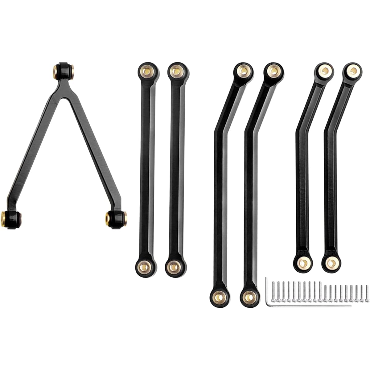 HobbyPark SCX24 Chevy C10 Link Set High Clearance Aluminum Steering Linkage Replacement Parts for Axial SCX24 C10 Upgrade