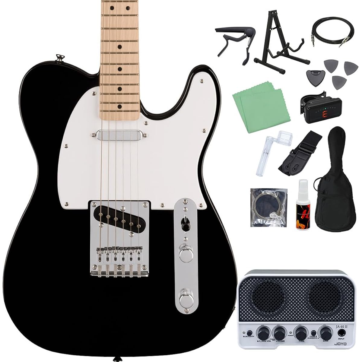 Squier by Fender SONIC TELECASTER Black 14-piece electric guitar beginner set [with Bluetooth mini amp] Telecaster Squier/Squier