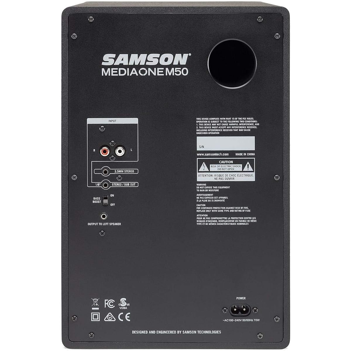 SAMSON Compact Studio Monitor MediaOne M50 [Domestic Genuine Product]