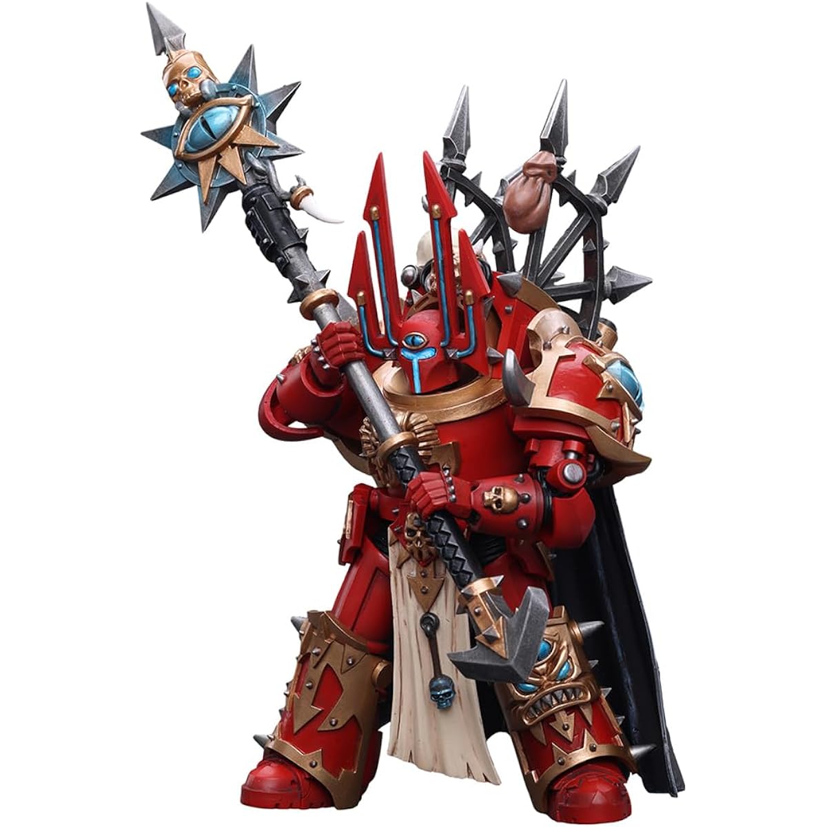 JoyToy Warhammer 40K Chaos Space Marines Crimson Slaughter Sorcerer Lord in Terminator Armor 1:18 Scale Figure