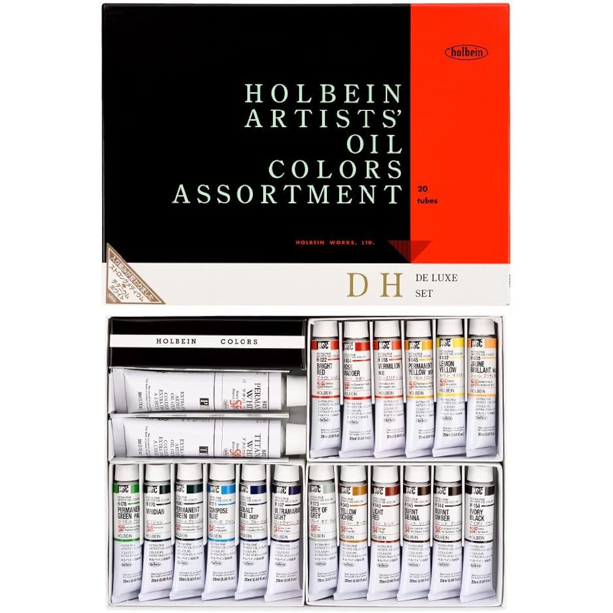 Holbein oil paint H903 DH set H903 (20ml 18 colors + 50ml white 2 colors) 00903