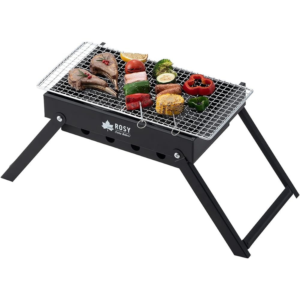LOGOS ROSY Easy Cooking Grill 81064174 Black [When assembled] (approx.) Width 56 x Depth 23 x Height 23 cm