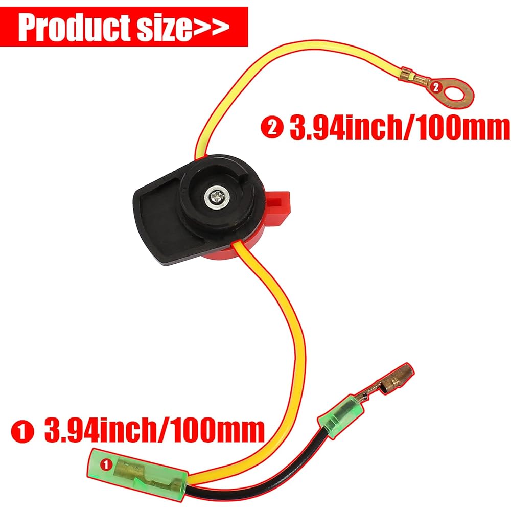 YOFMOO On/Off Engine Stop Kill Switch Control GX110 GX120 GX160 GX200 GX240 GX270 GX340 GX390 ED1000 EZ1400 EG1400 EG1000 EZ2500 EZ3500 EZ5000 WT30XK4 WT40XK3 CC4033 26A-BPH37 10 engines