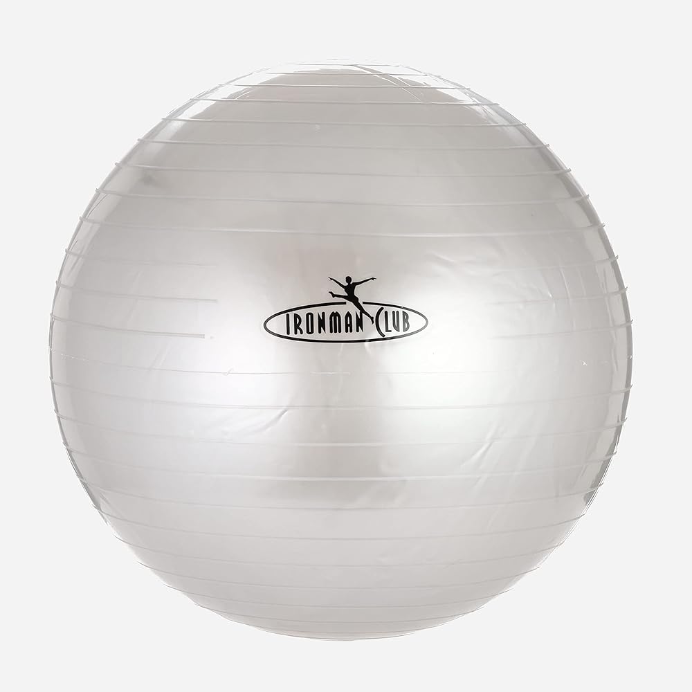 IRONMAN CLUB Yoga Ball 75 with Pump Silver Diameter 75cm IMC-69