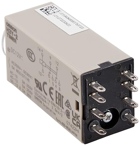 omron monofunction timer plug-in terminal time-limited contact 4c (official model: H3Y-4-CBG DC100-110 10S)