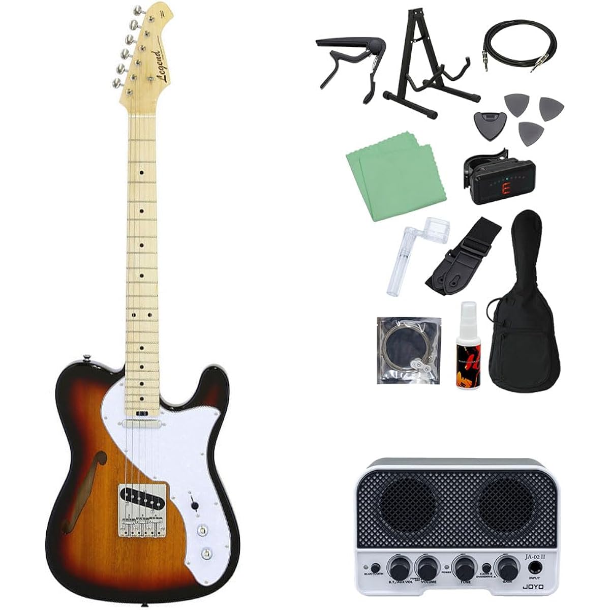 LEGEND LTE-69TL 14-piece electric guitar beginner set [with Bluetooth mini amp] 3TS Telecaster type Thinline Legend