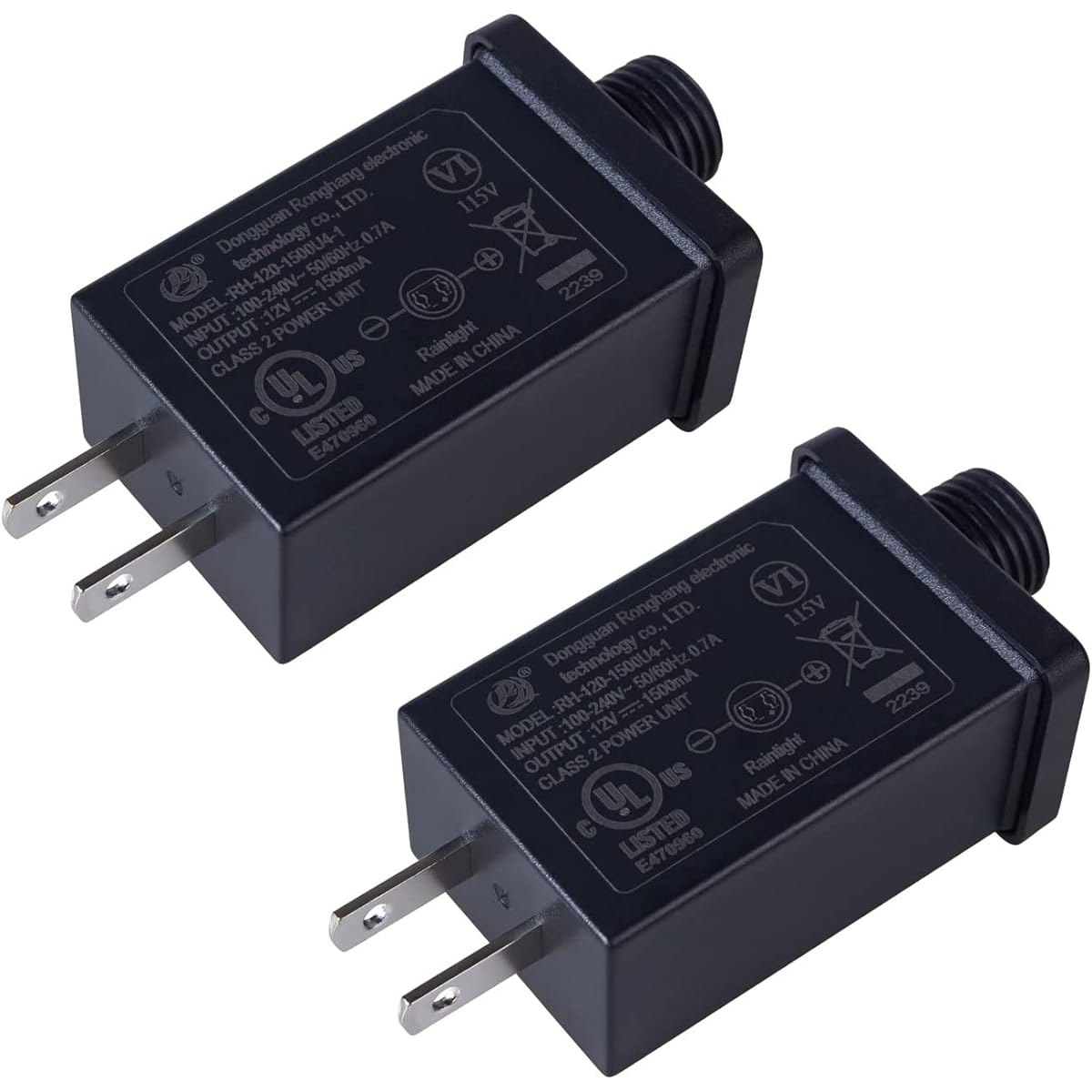 Replacement Yard Inflatable Adapter 12V 1A 2pcs Power Adapter Outdoor Inflatable Decoration Power Transformer Plug Halloween Christmas Inflatable Decorations