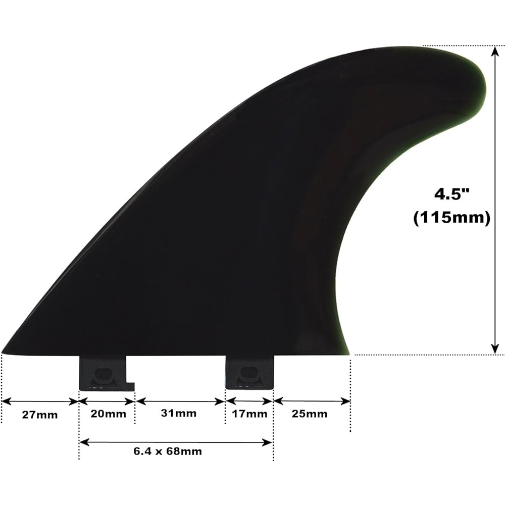 115mm 4.5inch Flex Fin Stabilizer Shortboard to SUP River Surf Mini Box + FCS Compatibility