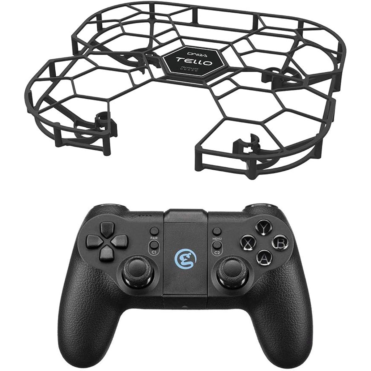 CYNOVA Quick Release Lightweight Protective Cage with Full Propeller Guard & T1d Gamepad Remote Control DJI Tello/Tello EDU Drone Accessories