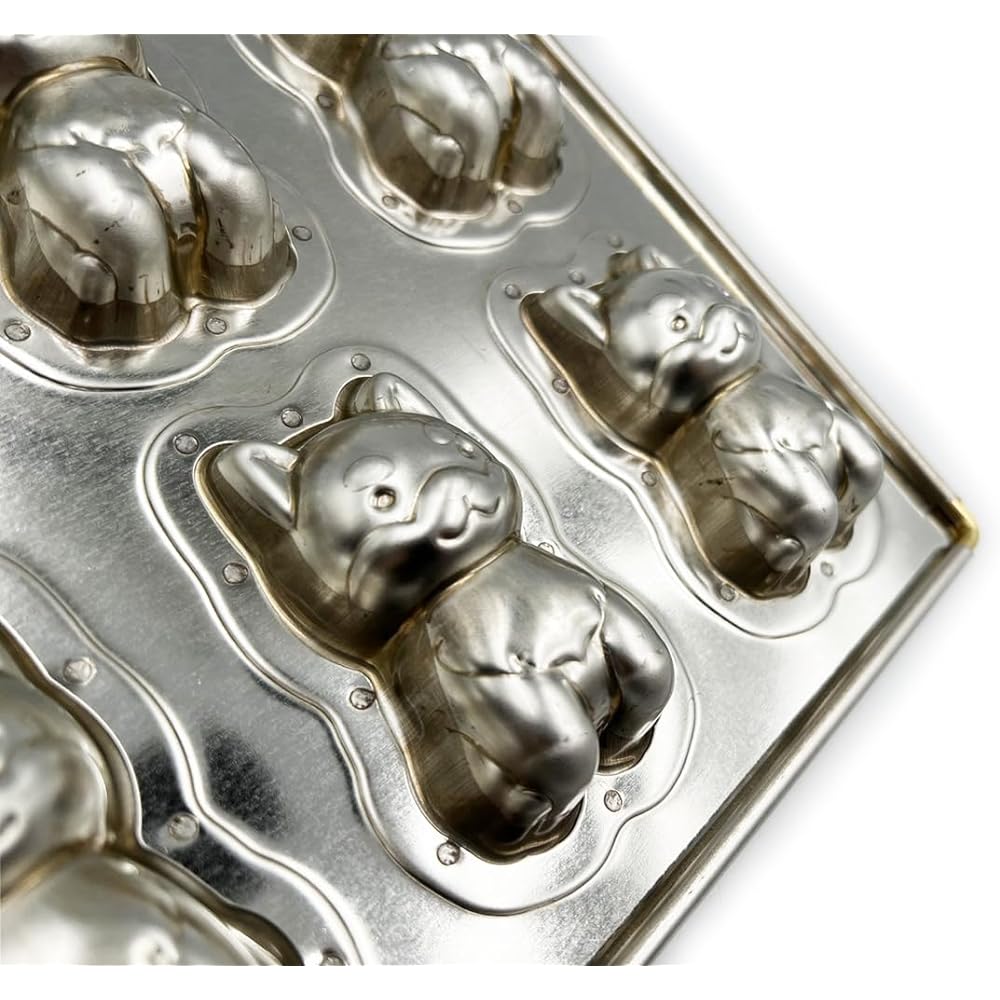 Matsunaga Seisakusho Silicone Processed Silver Shiba Inu Wankichi Top Plate 8P