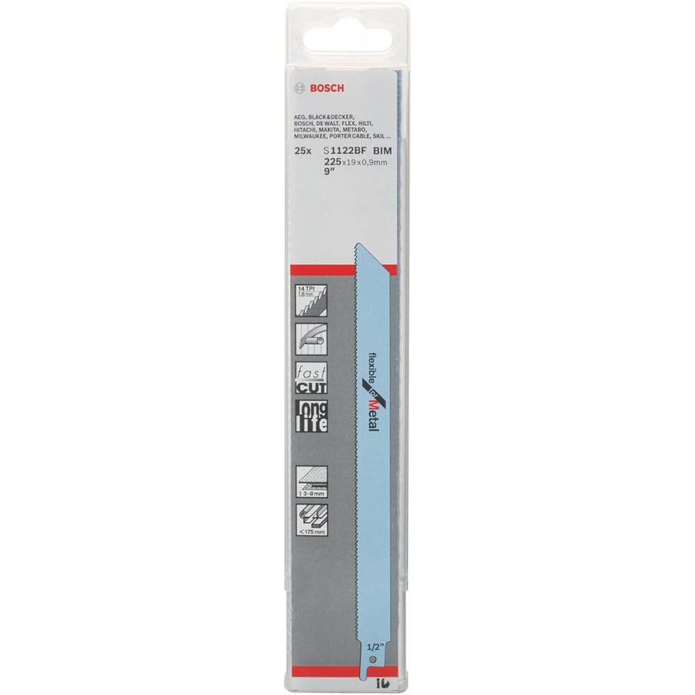 BOSCH Metal Saber Saw Blade Set of 25 S1122BF/25