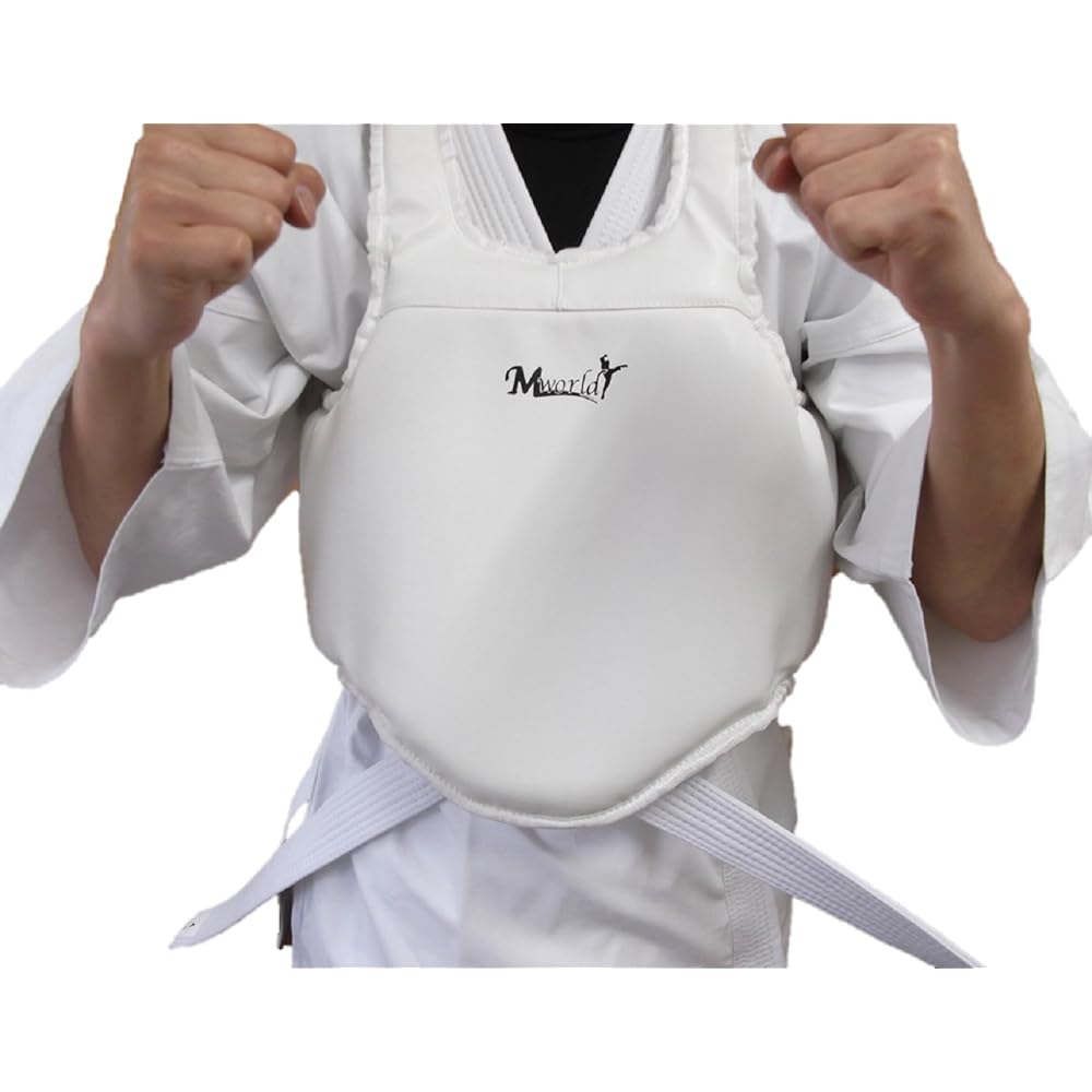 M-WORLD Lightweight Body Protector White Various Sizes