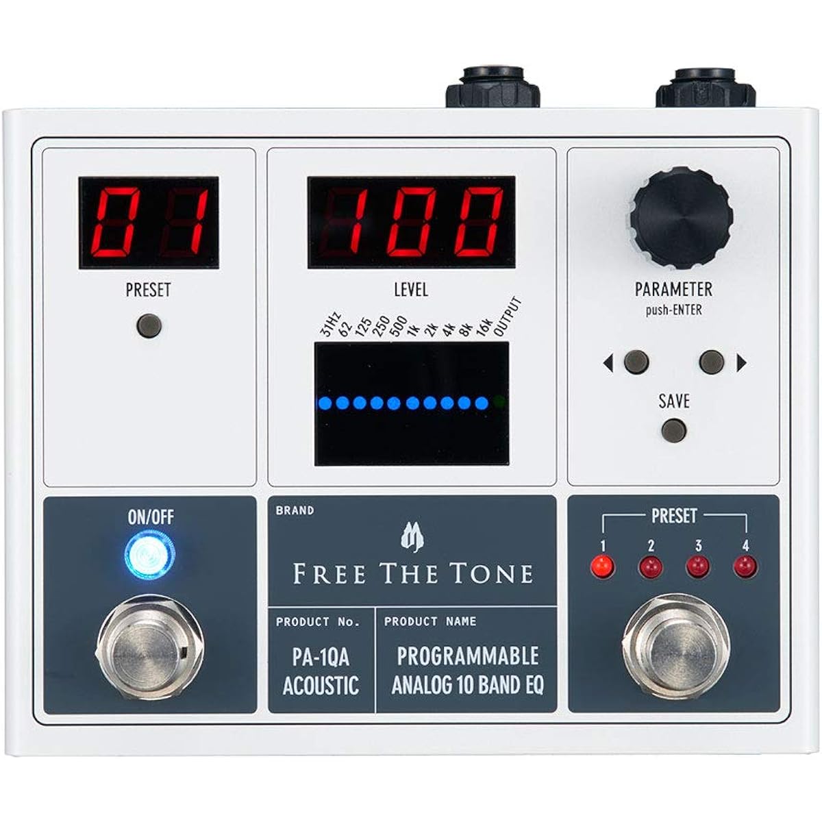 Free The Tone PA-1QA PROGRAMMABLE ANALOG 10 BAND EQ Acoustic Effects