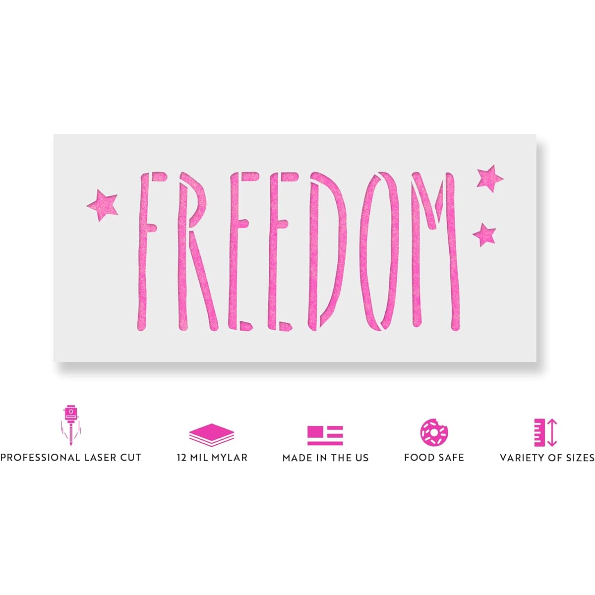 Starry Sky Freedom Stencil - Reusable Stencil for Painting - DIY Starry Sky Freedom Home Decor