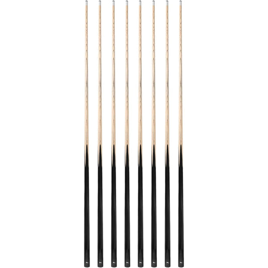 HMQQ 58" One Piece Pool Cue Stick with 13mm Leather Tip, 20oz Weight, Billiard Cue Stick, Pool Stick, Set of 4 or 6