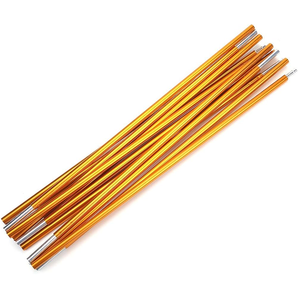 2pcs Tent Pole Tent Frame Aluminum Alloy Lightweight Rust Proof Tent Support for Tent Tarp Wing Replacement Camping Equipment Compact Portable 0.85X442cm